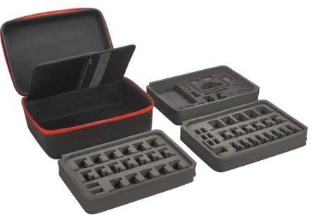 bernina tackle box accessory case Travel for Presser Feet Matches your BERNINA Suitcase System in black with red trim. BERNINA Accessory Storage Case, Portable