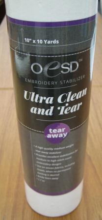 OESD Tear Away Ultra Clean & Tear Embroidery Stabilizer 10 x 10 yds