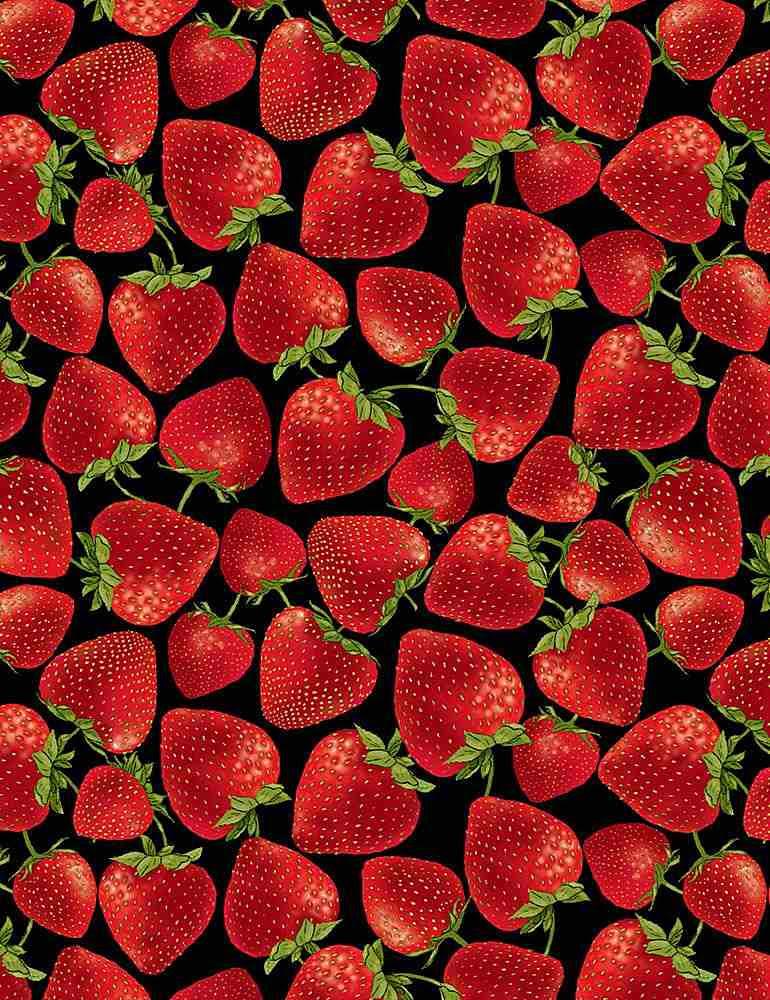 C7347 Black Tossed Strawberries