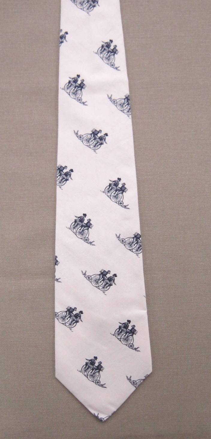 Tie - Blue Retro Bicycle Reproduction Print