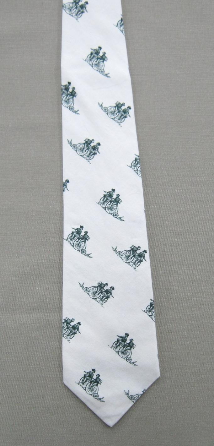 Tie - Green Retro Bicycle Reproduction Print
