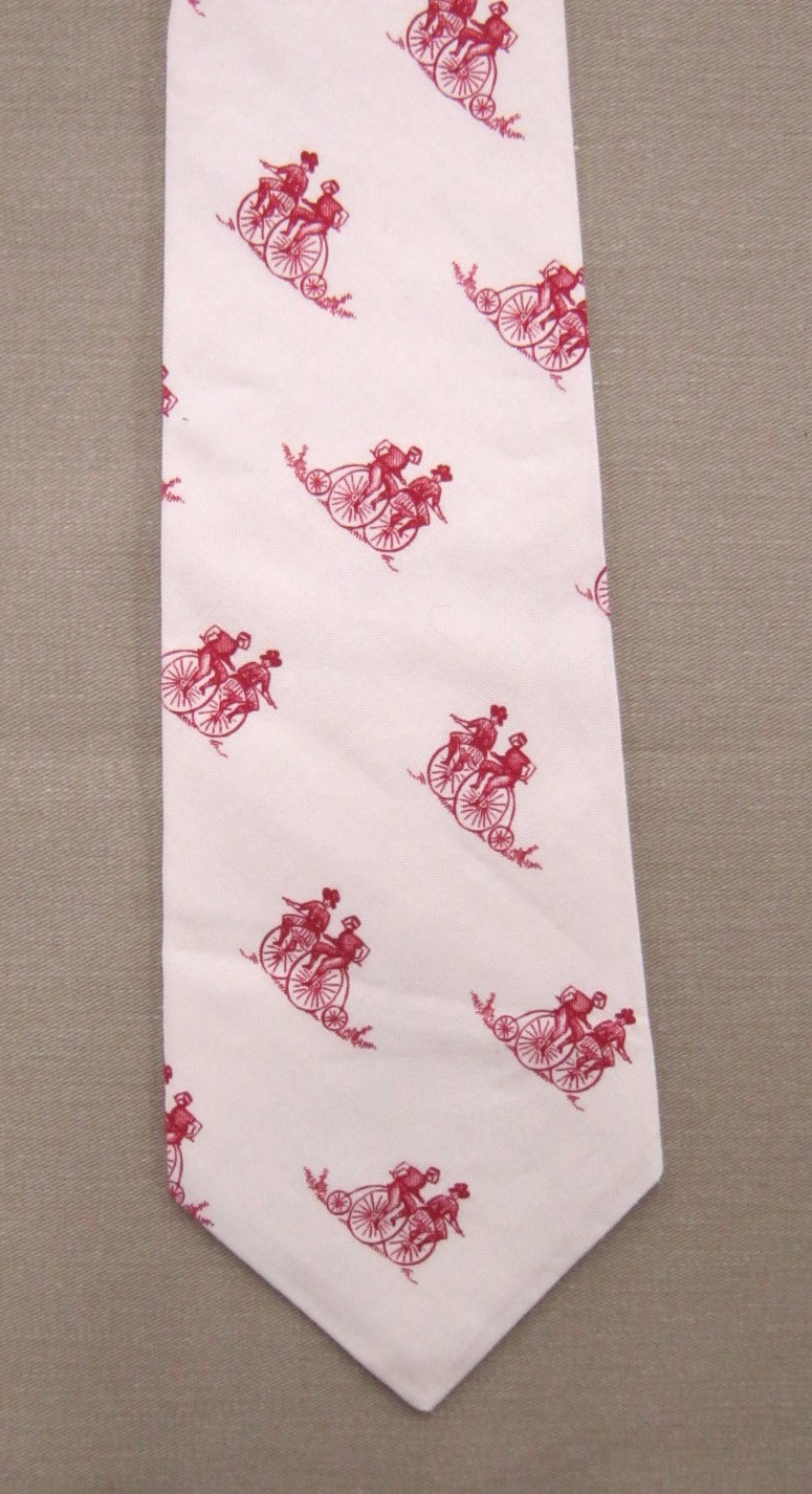 Tie - Red Retro Bicycle Reproduction Print