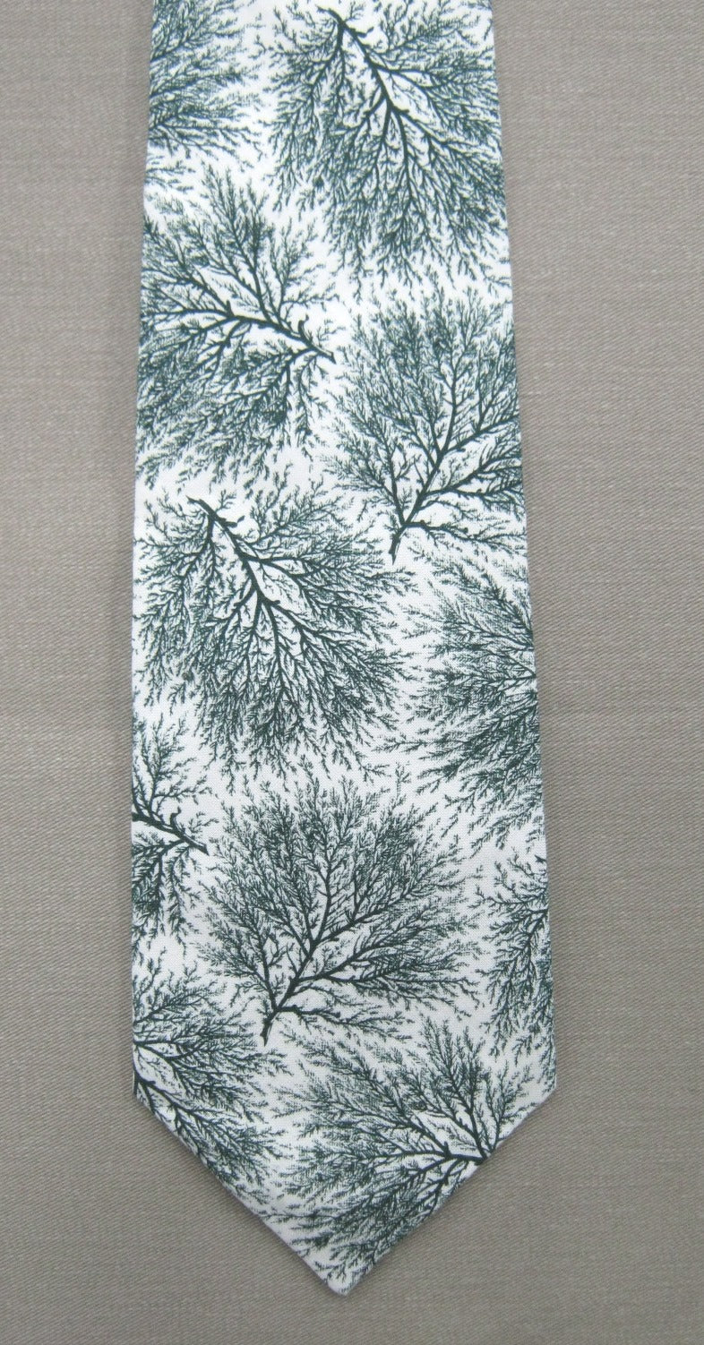 Tie - Green Branches Reproduction Print
