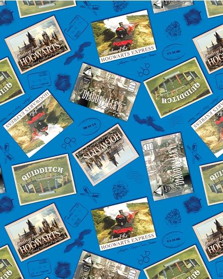 Pre-Order - 15215.56 Royal Blue Postcards - Harry Potter
