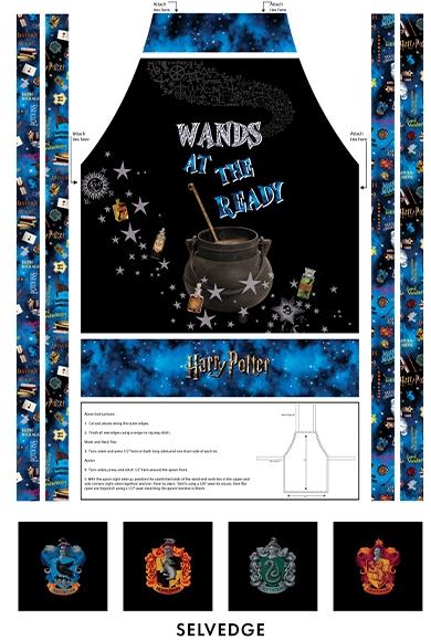 Pre-Order - 15225W.99 Multi Apron Panel - Harry Potter