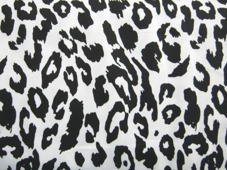 32490.02 Black/Wwhite Jungle Cat - Bloom Sateen