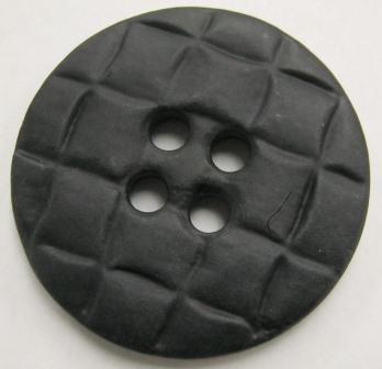 Round Button 45mm Quilt Texture Black