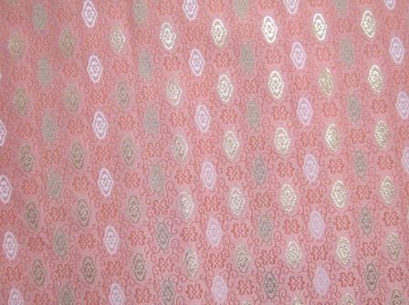 AH.7500.6.Coral Floral Medallions Polyester Obi 27"