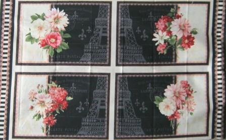 86349.193 Placemat/Pillow Panel - From Paris With Love