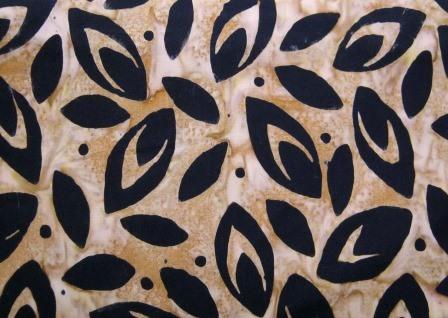 TONGA.B1551 Gold African Woodcut Batik