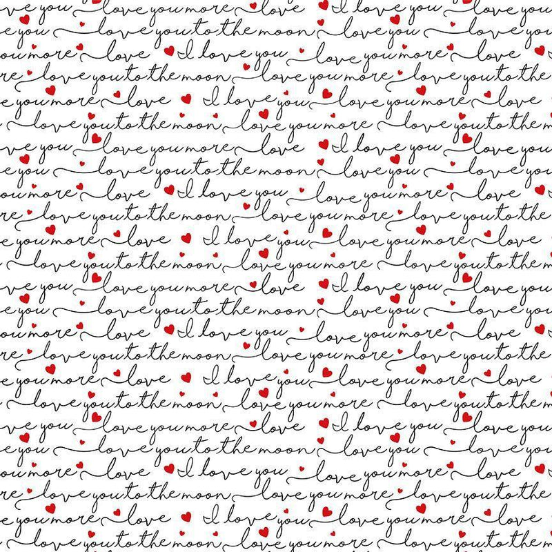 CD3835-White Love Quote Scripts - Smitten Kitten