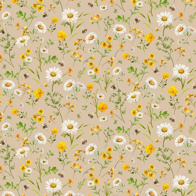CD3884 Tan Tossed Daisies - You Are My Sunshine