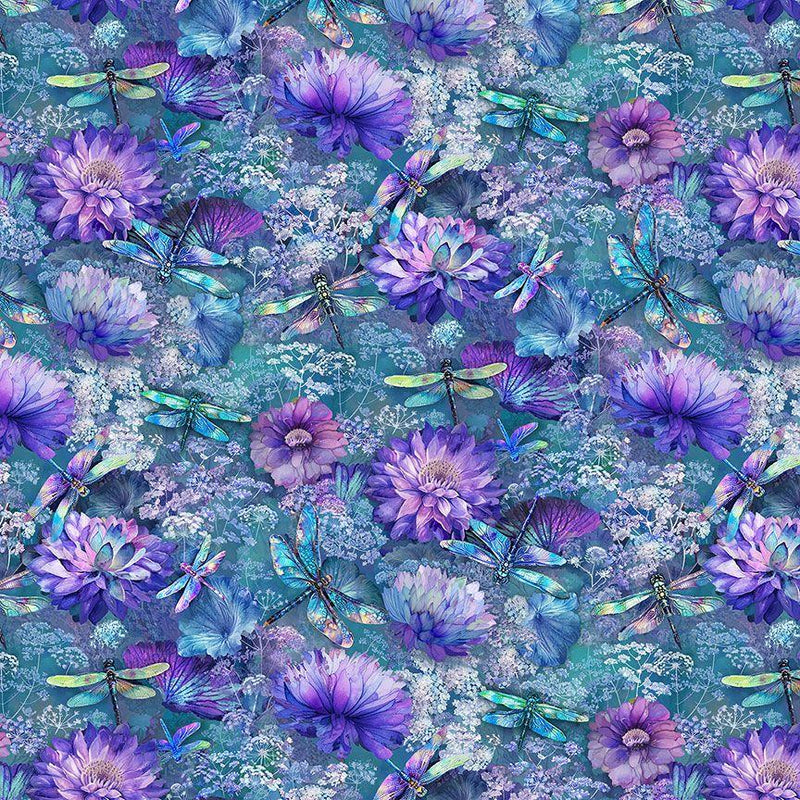 CD3894 Flying Drafonflies and Floral - Dragonfly Mist