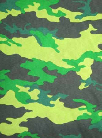 Camouflage Lime T-shirt Knit 56"/58"