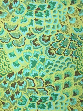 HDAB.S27.Sea Green Peacock Feathers - Soul Blossoms - Lightweight Canvas