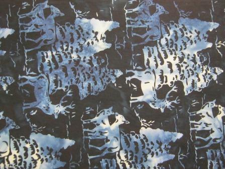 L2660.524 Moonstruck Deer & Trees Bali Handpaints Batik