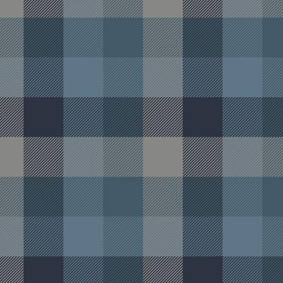 R091414 Denim Cool Blues - Primo Plaid Flannel