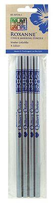 Roxanne Quilters Choice Chalk Pencils - Silver 4/pkg