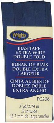 Extra Wide Double Fold Bias Tape 1/2in x 3yds Navy