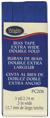 Extra Wide Double Fold Bias Tape 1/2in x 3yds Yale Blue