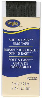 Soft & Easy Hem Tape Black .5in x 3yds