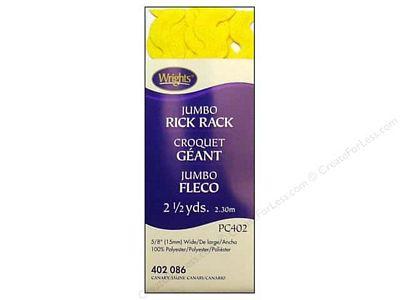 Jumbo Rick Rack Canary 5/8inch x 2-1/2yards