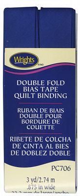 Double Fold Quilt Binding Yale Blue