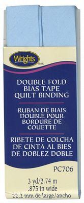 Double Fold Quilt Binding Blue