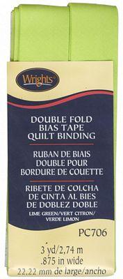 Double Fold Quilt Binding Lime Green