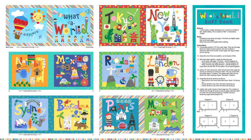 5977PA Soft Craft Book Panel - What A World