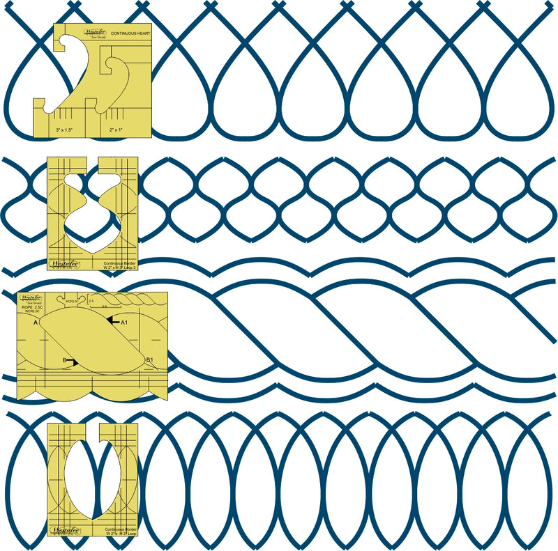 Westalee Border Sampler Template Set - Low Shank