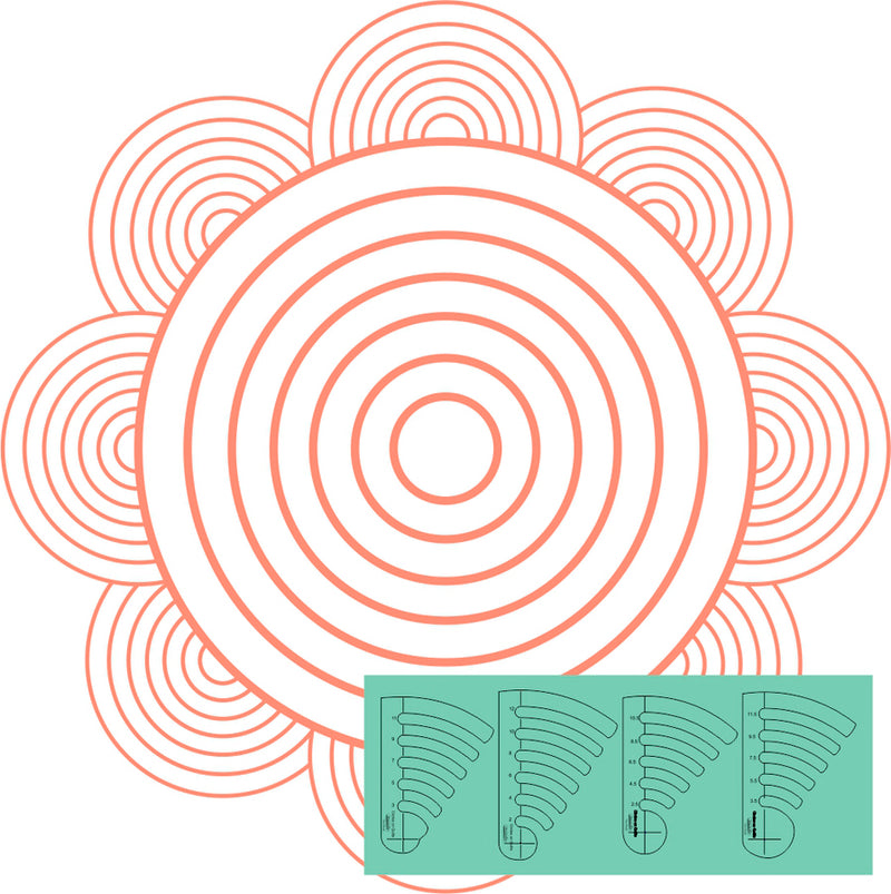 Westalee Circles on Quilts Template Set 3 - Low Shank