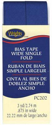 Wide Single Fold Bias Tape Yale Blue