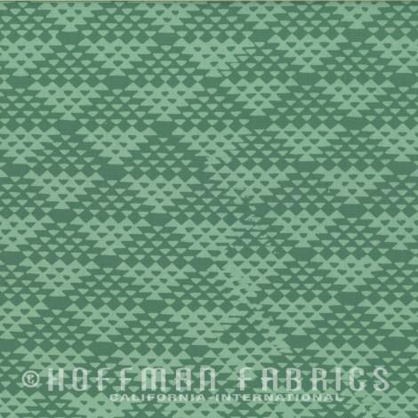 115.74 Mint Triangles Hand Dyed Batik