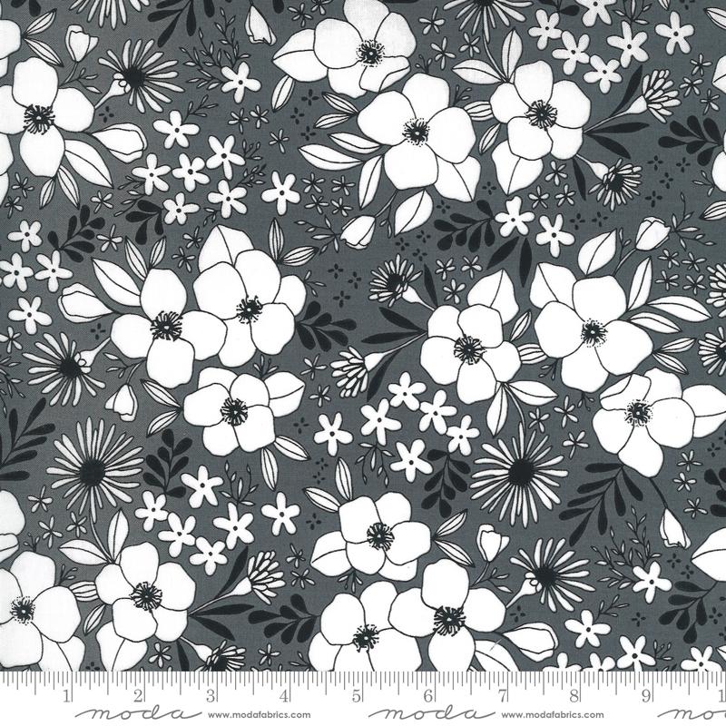 11503.14 Graphite Floral - Illustrations