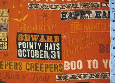 Y1914.37 Orange Scary Words - Jeepers Creepers