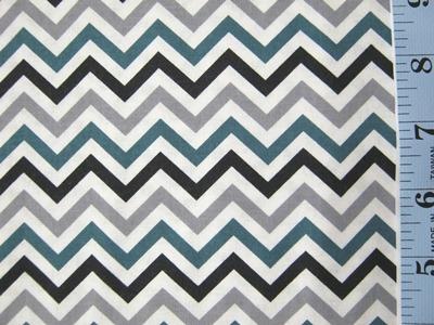 39076.197 Silver/Teal Chevrons - Ups and Downs