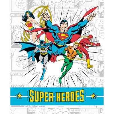 23400608P.1 White Super Heroes 35" Panel DC Comics II