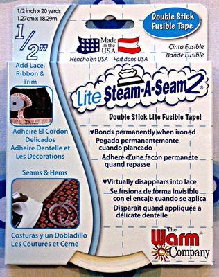 Lite Steam-A-Seam 2, 1/2" x 20yd Roll
