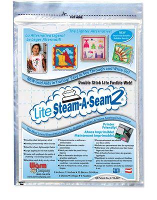 Lite Steam-A-Seam 2, 9" x 12" 5 sheet pkg