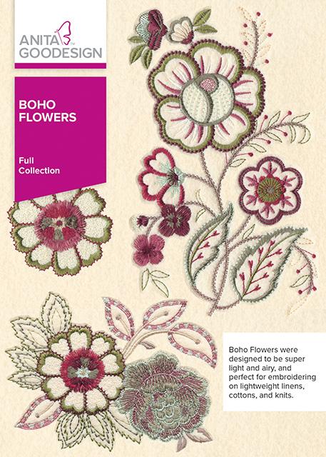 60AGHD Boho Flowers Embroidery Collection