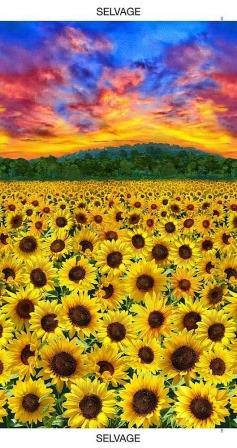 C1131.Multi Sunflower Sunset Panel