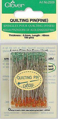 Clover Quilting Fine Glass Head Pin Size 30 - 1 7/8in 100ct