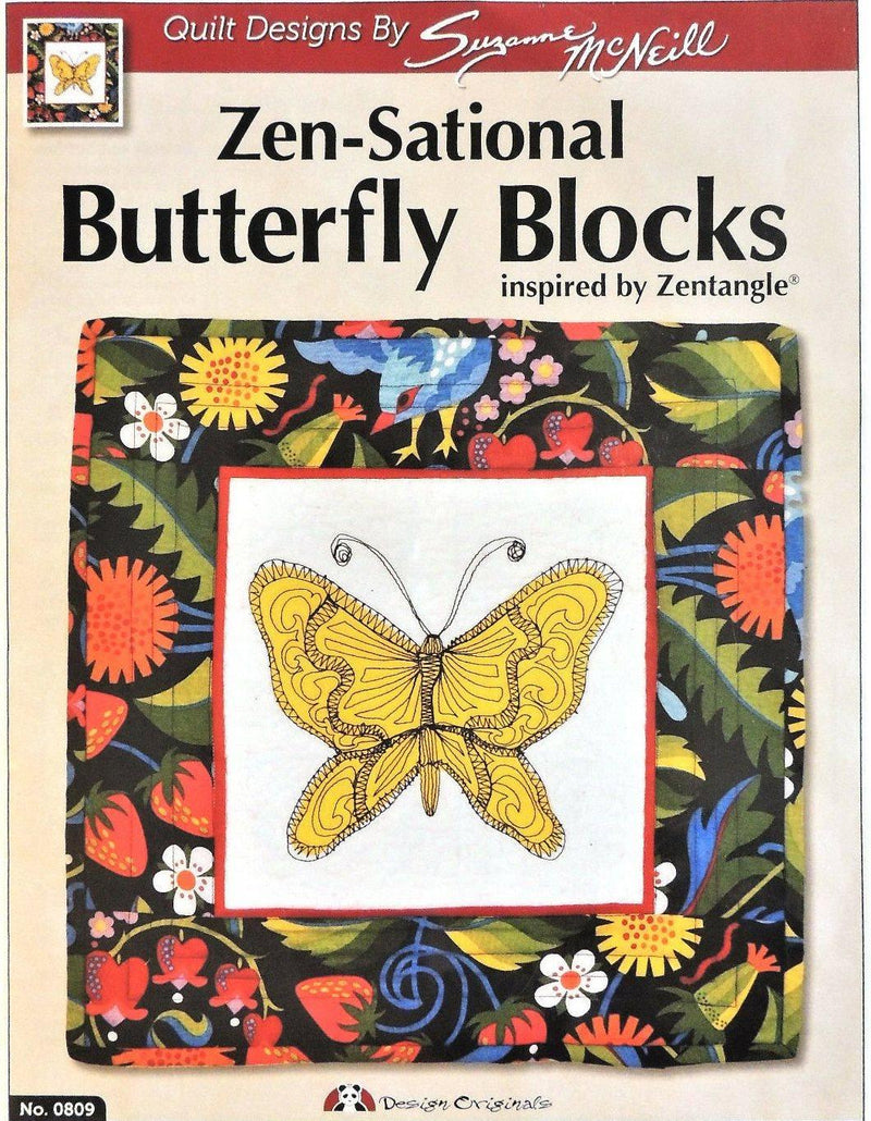Zen-Sational Butterfly Quilt Blocks Inspired by Zentangle - Pattern