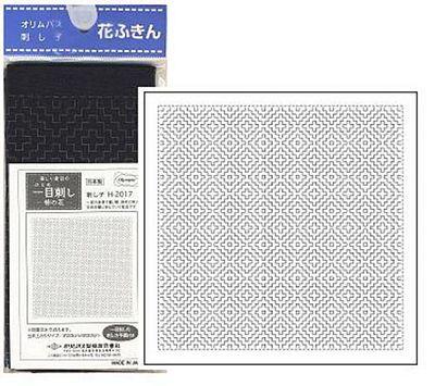 Sashiko Sampler Kaki-no-Hana Navy H2017