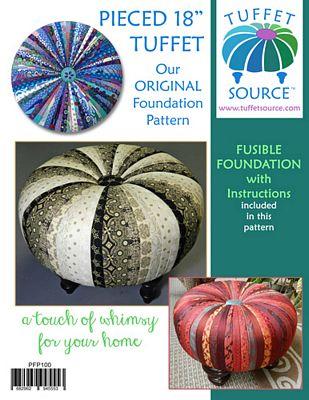 Round Pieced 18" Tuffet Foundation Pattern with Guide