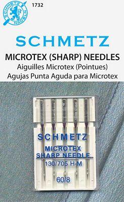 Schmetz Microtex (Sahrp) 5-pk Size 60/8
