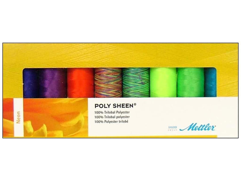 Mettler PolySheen Thread Set Neon (8 Spool)